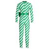Kids Girls Candy Cane Striped Christmas Costume Long Sleeve Bow-knot Long Bodysuit Dance Jumpsuit Costume Dancewear
