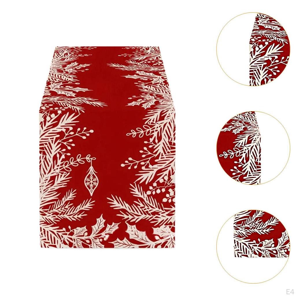 Рождественская дорожка для стола, подставка для столовых приборов, украшение для вечеринки, прямоугольная скатерть, чехол для ужина, кофе