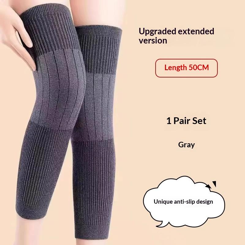1 пара толстых теплых шерстяных наколенников, защита для ног, кашемировый протектор для колен, ветрозащитные, холодостойкие гетры, женские, мужские, наколенники, рукава для ног