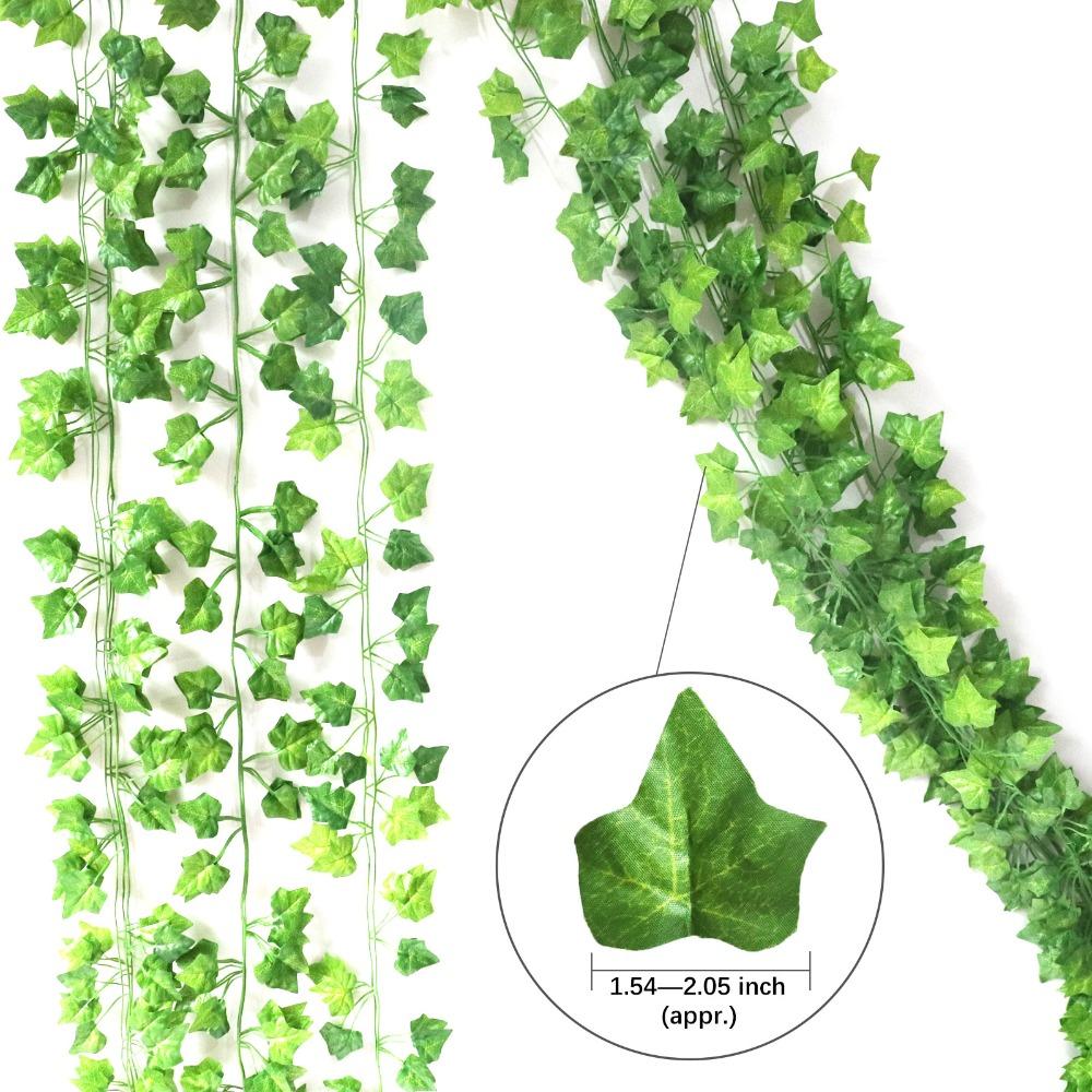 200 см искусственные растения лианы зеленые листья плющ виноградная лоза для дома свадебный декор оптовая продажа diy подвесная гирлянда искусственные цветы