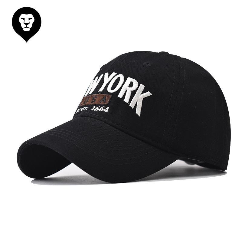 Cotton NEW YORK Large Letter Embroidered Baseball Cap for Men and Women Spring, Summer and Autumn Simple and Versatile Sunshade Cap