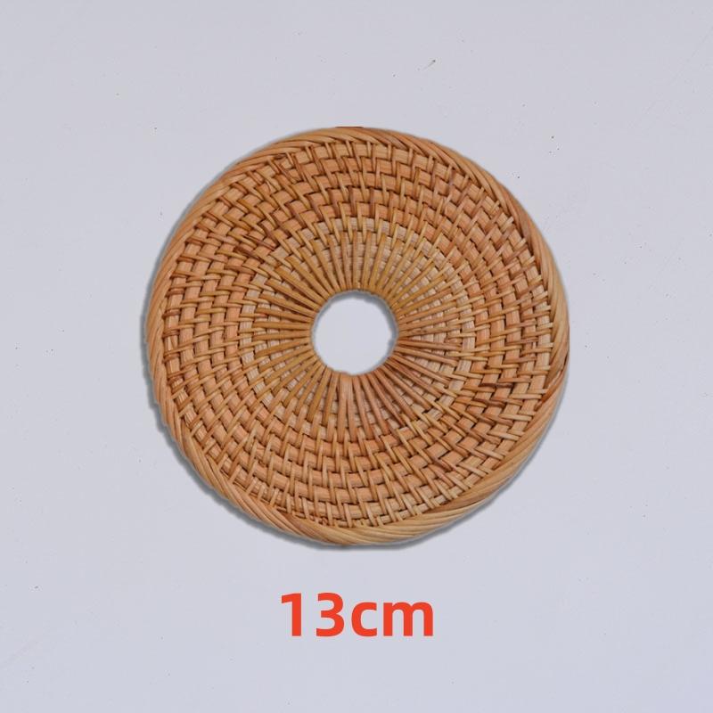 Natural Rattan Woven Heat Insulation Mat Teapot Coaster Holder Coffee Placemat Table Mat Bowl Mat Plate Mat Hot Dishes Mats