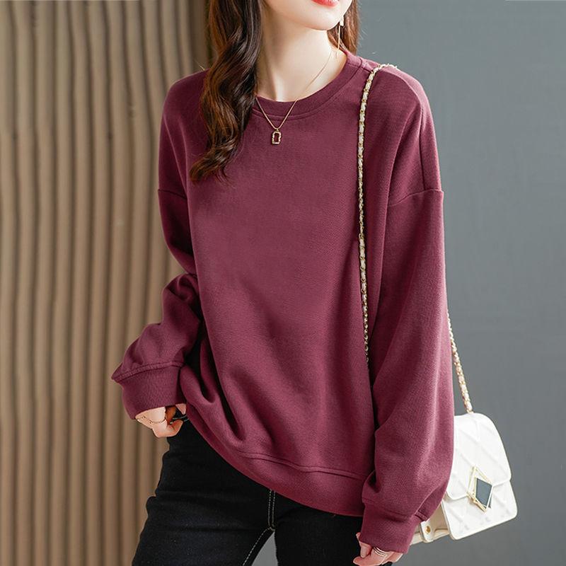 Весенне-осенний женский пуловер, толстовка с теплым низом и верхом, свободная толстовка с капюшоном для женщин