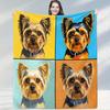 Colorful Cute Dog Collage Flannel Blanket Soft Cozy Bedding for BedroomsLoungesIdeal for Dog LoversHome Comfort Enthusiasts