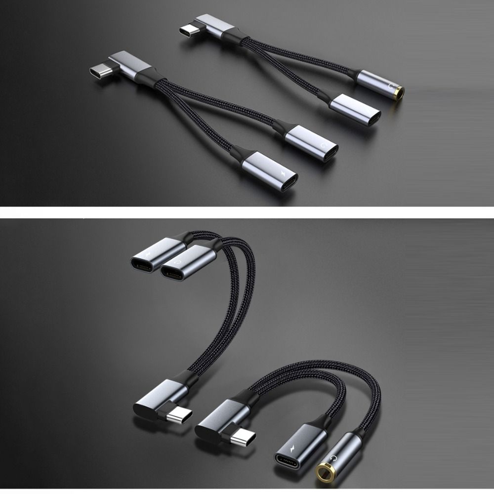 2 в 1 USB Type C аудио конвертер передача данных USB-C на 3,5 мм OTG адаптер для домашнего офиса