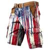 Мужские рабочие шорты с принтом Дня независимости и несколькими карманами
