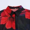 Kaslead New Arrival Women's Fashion Style Stylish Simple and Versatile Chiffon Florals Print Shirt