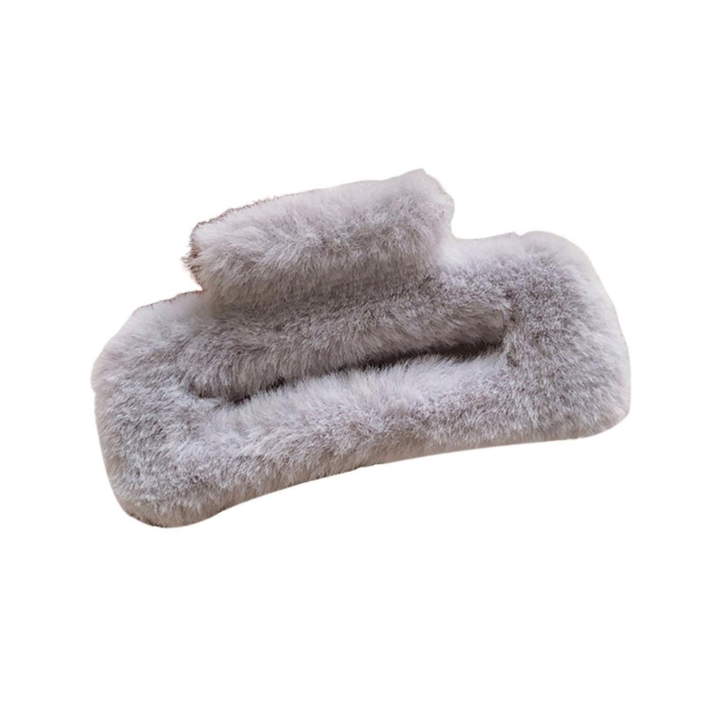 Yousheng Женская плюшевая заколка для волос с дизайном «пружинная задняя часть головы», большая заколка для волос, прямоугольный зажим для волос в виде акулы, аксессуар для волос