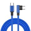 Кабель USB C 60 Вт с Г-образным разъемом, нейлоновая оплетка, для быстрой зарядки смартфонов, планшетов, ноутбуков, передача данных 480 Мбит/с