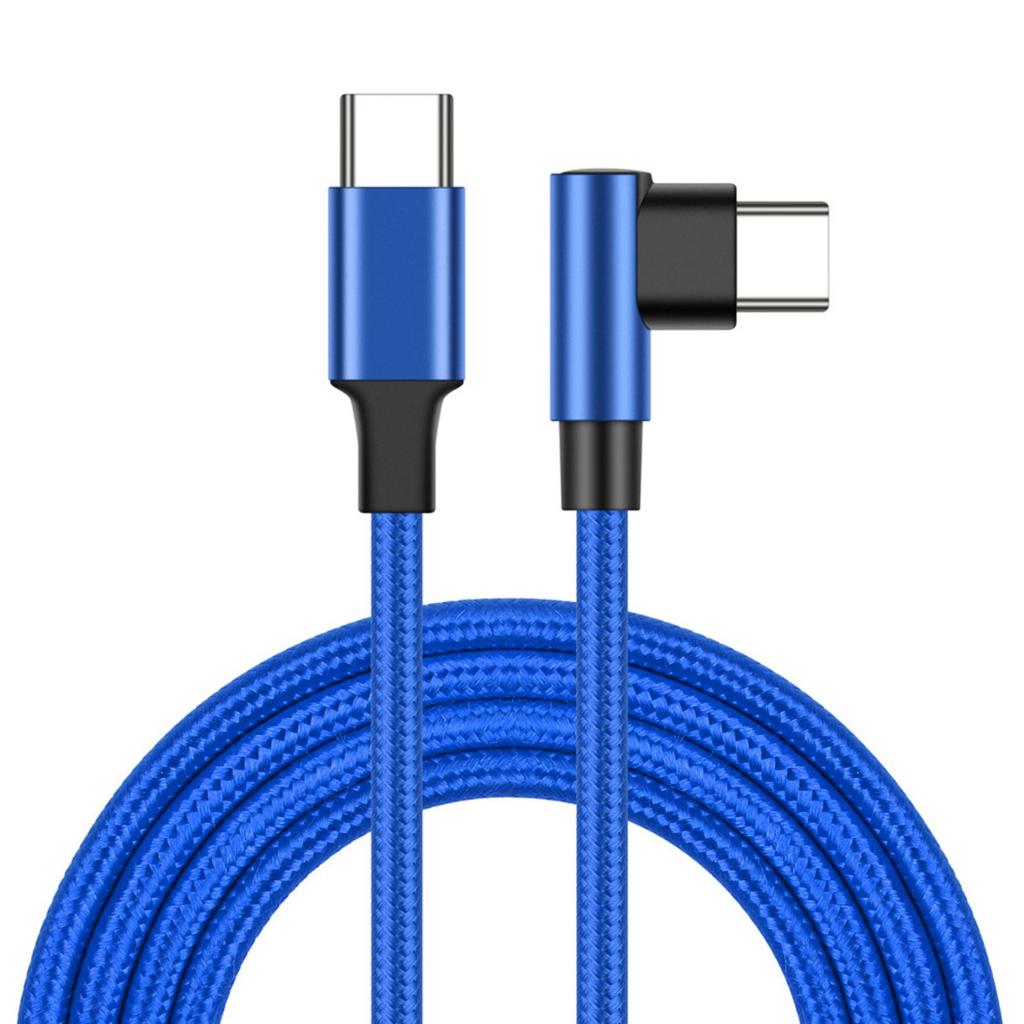 Кабель USB C 60 Вт с Г-образным разъемом, нейлоновая оплетка, для быстрой зарядки смартфонов, планшетов, ноутбуков, передача данных 480 Мбит/с