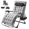 VEVOR Zero Gravity Chair, 33 inch Zero Gravity Recliner Lounge Chair for Indoor and Outdoor, Adjustable Anti Gravity Chair with Cushion, Headrest