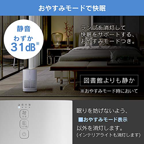 Iris Ohyama Air Purifier, 10 Tatami Mats, Small, Deodorizing, Disinfecting, Deodorizing, Dust, Pollen, Dust Collection, PM2.5, Pets, Quiet, Energy Sav