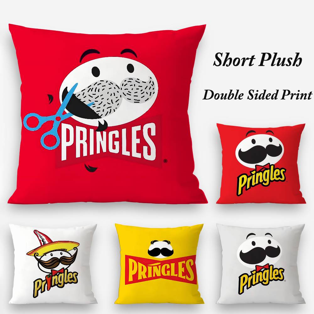 Классическая наволочка бренда P-Pringles из плюшевой ткани, мягкая, с двусторонней печатью, чехол для диванной подушки, декоративные чехлы для подушек