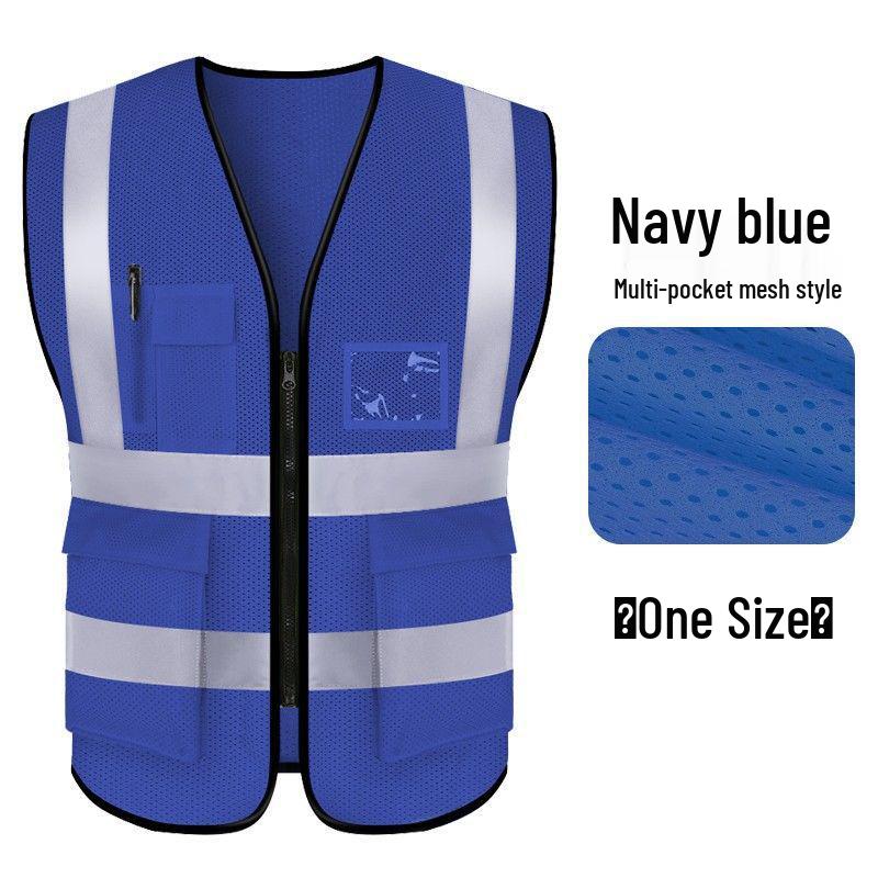 Breathable Reflective Safety Vest for Construction Workers - Custom Logo Available