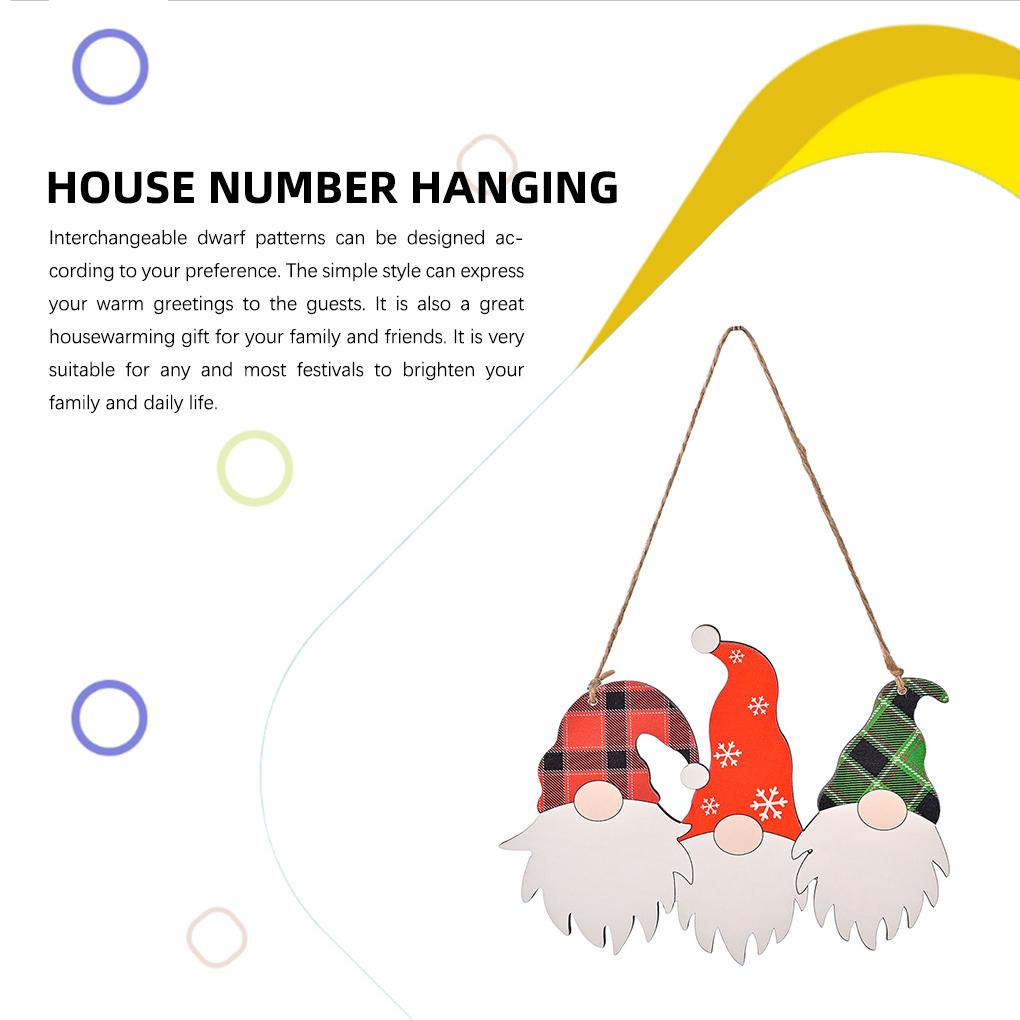 Рождественский гном подвесное украшение табличка на дверь внутренняя наружная сцена макет стены окно деревянная вывеска подвеска праздничный кулон