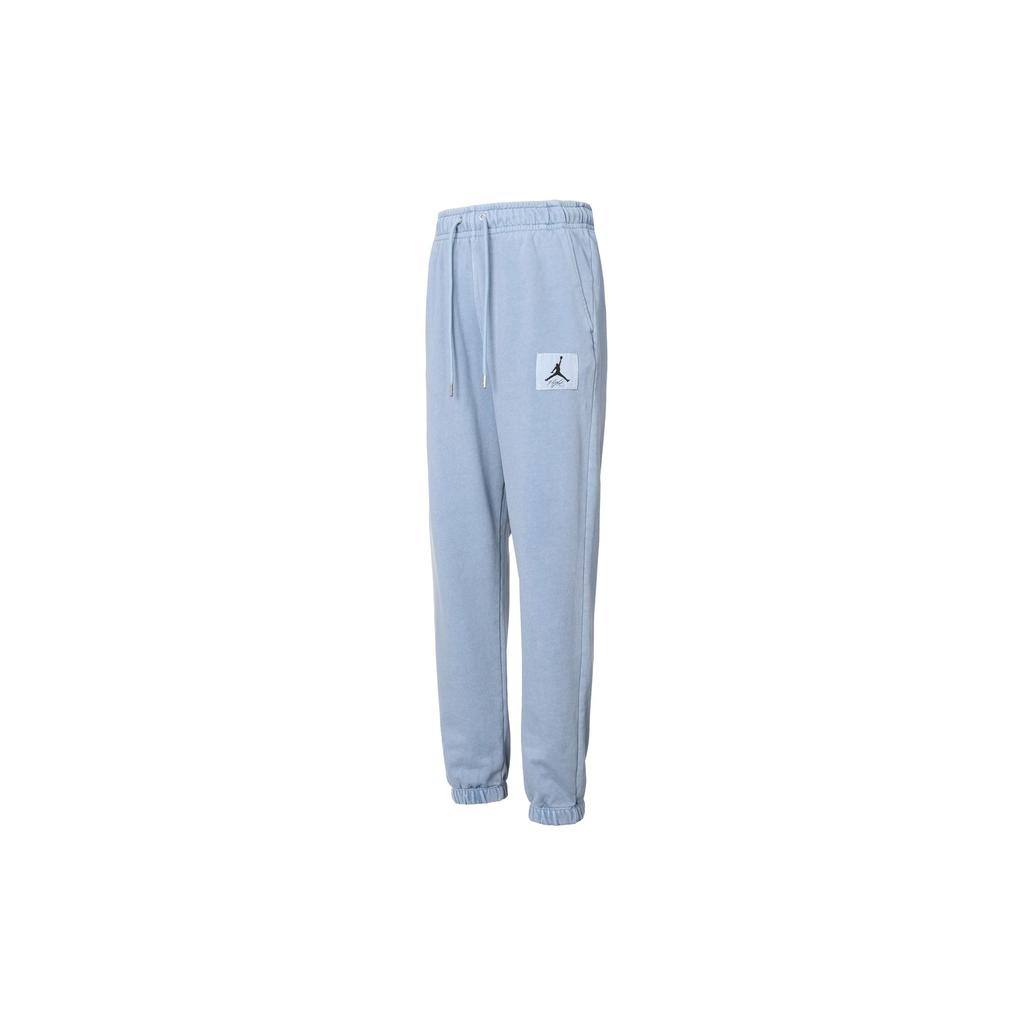 Jordan Мужские джоггеры Essentials Solid Color Drawstring Knit Casual Cuffed Joggers Blue Gray FB7299-436