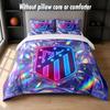 Atletico Madrid Design Bed Bedding Set 1 Duvet Cover + 2 Pillowcases Soft Breathable Household Bed Linens