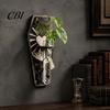 Dark Academia Home Decor Wooden Halloween Decorations, Plant Propagation Station Wall Hanging, Gothic Haunted House Party Supplies Coffin-Shaped Test