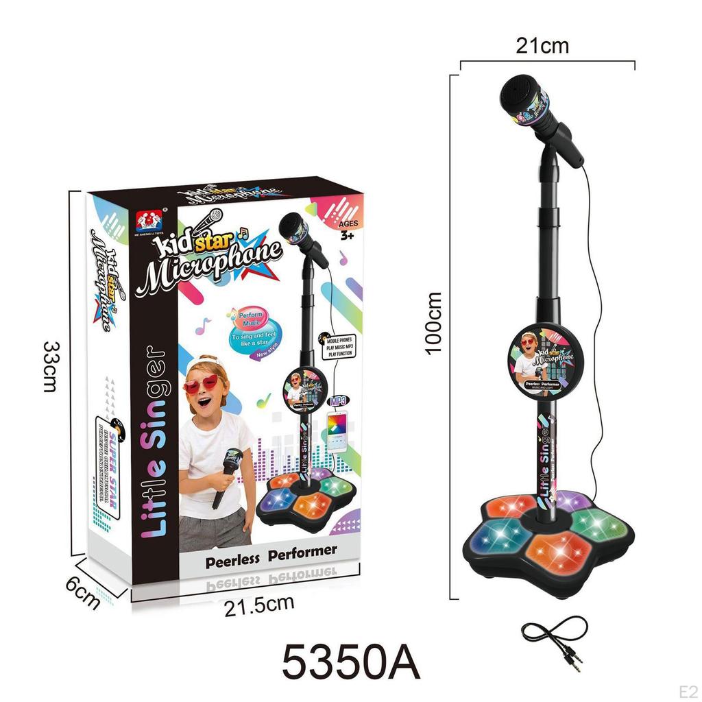 Детский микрофон и подставка, устройство с подсветкой для подарков на год от 3 лет