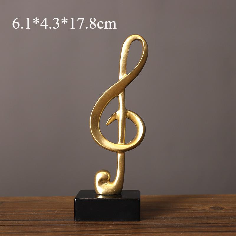 Y Минималистичная смоляная скульптура музыкальной ноты Элегантный декор в виде скрипичного ключа для гостиной Современное художественное ремесло Идея для подарка Трендовый домашний декор