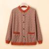Grandma Coat Autumn New Old Man Knitted Sweater Mother Cardigan Old Woman Striped Top