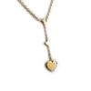 [L1751] - 2-tone 'Love' Gold Plated Necklace