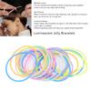 100pcs Gummy Rubbe Silicone Gel Bracelets Elastic Wristband Bracelet  For Girls Women