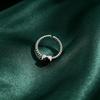 Black Heart Twisted Ring for Women, New Style Daily Trend Minimalist Design Temperament Versatile Fashion Personality Cold Style