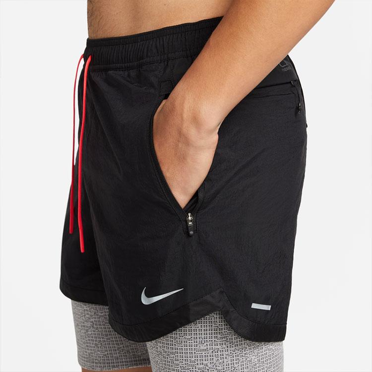 Nike Водоотталкивающие дышащие шорты с принтом и светоотражающим логотипом, мужские брюки, черные DM4633-010