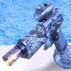 1PC Summer Fully Automatic Electric Water Gun with Light Rechargeable Continuous Firing Party Game Kids Space Splashing Toy Boy Gift