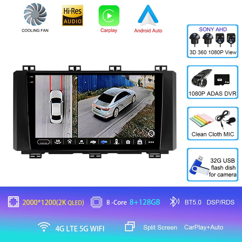 Автомобильный радиоприемник Android 14 Carplay Auto 2K экран мультимедийный проигрыватель для SEAT Ateca Cupra 2016 - 2021 2 Автомагнитола стерео 2din головное устройство