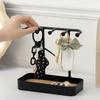 Wooden Jewelry Storage Rack PP Jewelry Holder Key Display Rack Desktop Organising Stand  Ring