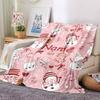 Custom Name Christmas Theme Printed Blanket - Perfect for Couch, Bed, Travel & Outdoor Use | Machine Washable, Cozy & Durable.