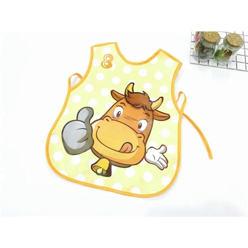 Adjustable Baby Bibs EVA Waterproof Lunch Feeding Bib Burp Cloths Cartoon Animal Children Apron