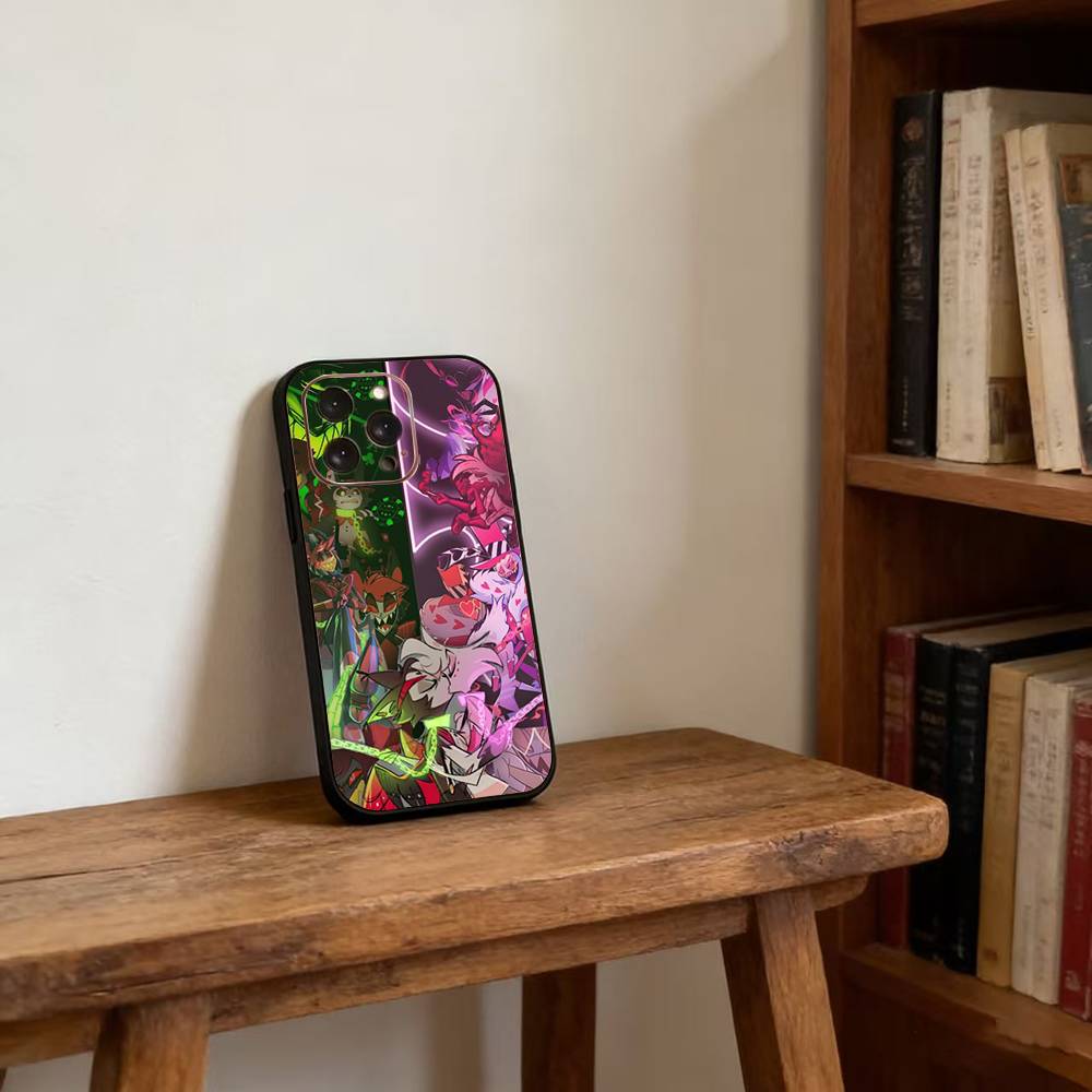 Чехол для телефона H-Hazbin H-Hotel для iPhone 17, 16, 15, 14, 13, 12, 11 Plus, Pro Магнитный для Magsafe Беспроводная зарядка