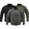 Men Sweatshirt Warm Zippers Loose Soft Breathable Pullover Long Sleeve Windproof Stand Collar Autumn Tops Daily Clothes