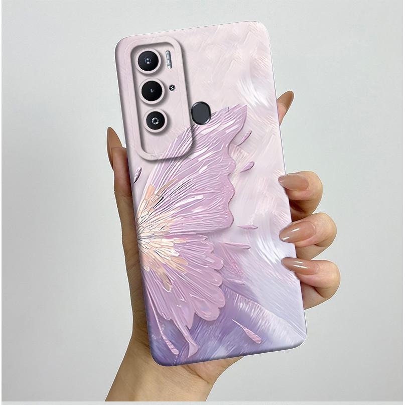For Tecno Pova Neo Case LE6 LE6h Kawaii Cat Butterfly Flowers Fundas Silicone Soft Cover Case For Tecno Pova Neo PovaNeo Bumper