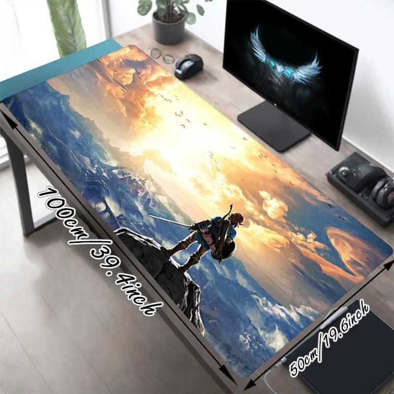 Skyward Sword Xl Gaming Mouse Pad Nonslip Rubber Base Stitched Edge Waterproof Desk Mat For Pc Laptop Gamer Office Computer Accessories C92936