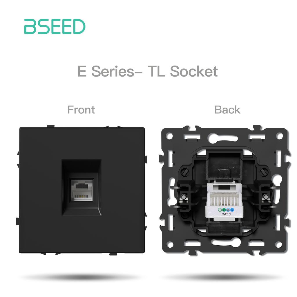 BSEED Модуль кнопки выключателя DIY Зарядка телефона от USB Розетка FR Части Настенный светильник Большой выключатель Пластиковая рамка Комбинация Серия E