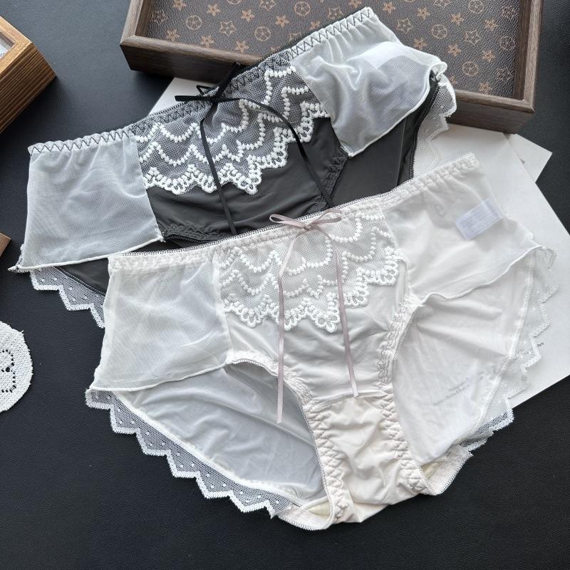Женские удобные кружевные сексуальные трусики из ледяного шелка для весны и лета