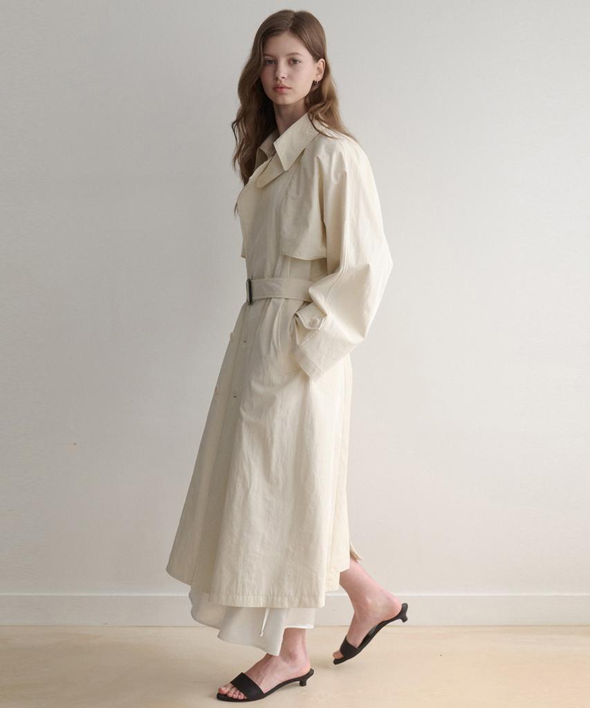 LENAV Les Trench Cape Coat (Ivory)