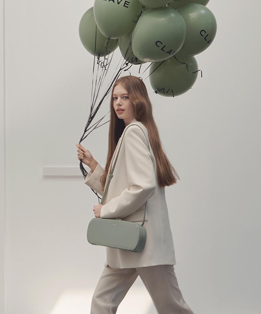 Clave Kelly Olive Green Shoulder Bag