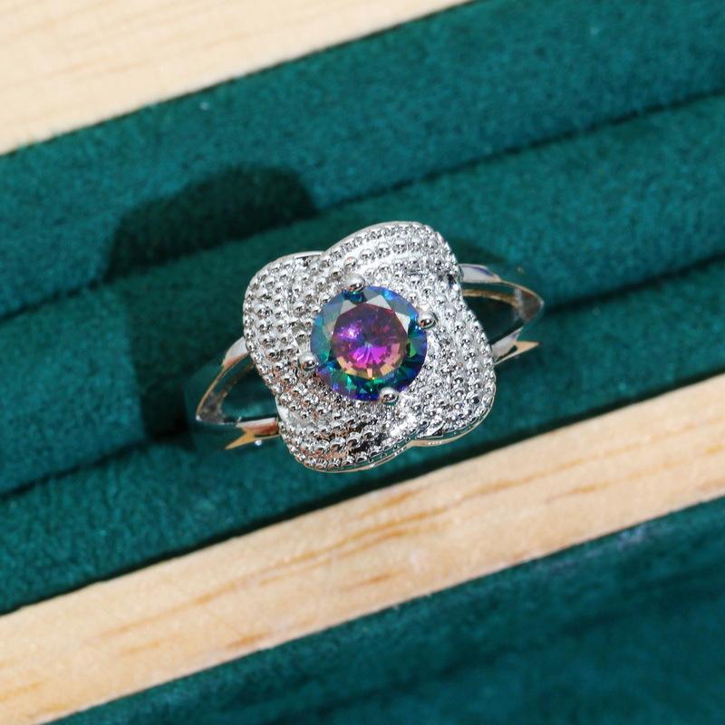 Европа и Соединенные Штаты горячий циркон браслет ожерелье серьги открытое кольцо комплект ювелирных изделий