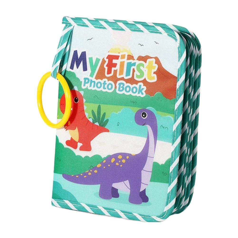 Cartoon Fabric Photo Album for My First Baby Photo Book with Safe Mirror Baby Growth Souvenirs