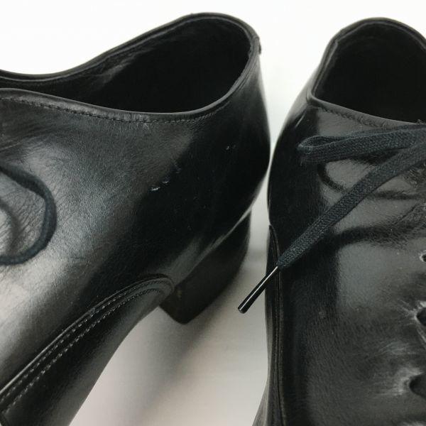60s-70s? Vintage Edgerton Plain Toe Business Shoes Black Size 8 26.0 Men's(USED)