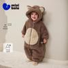 Minibala Унисекс Худи Коралловый Флис Животное Цельный Домашний Костюм