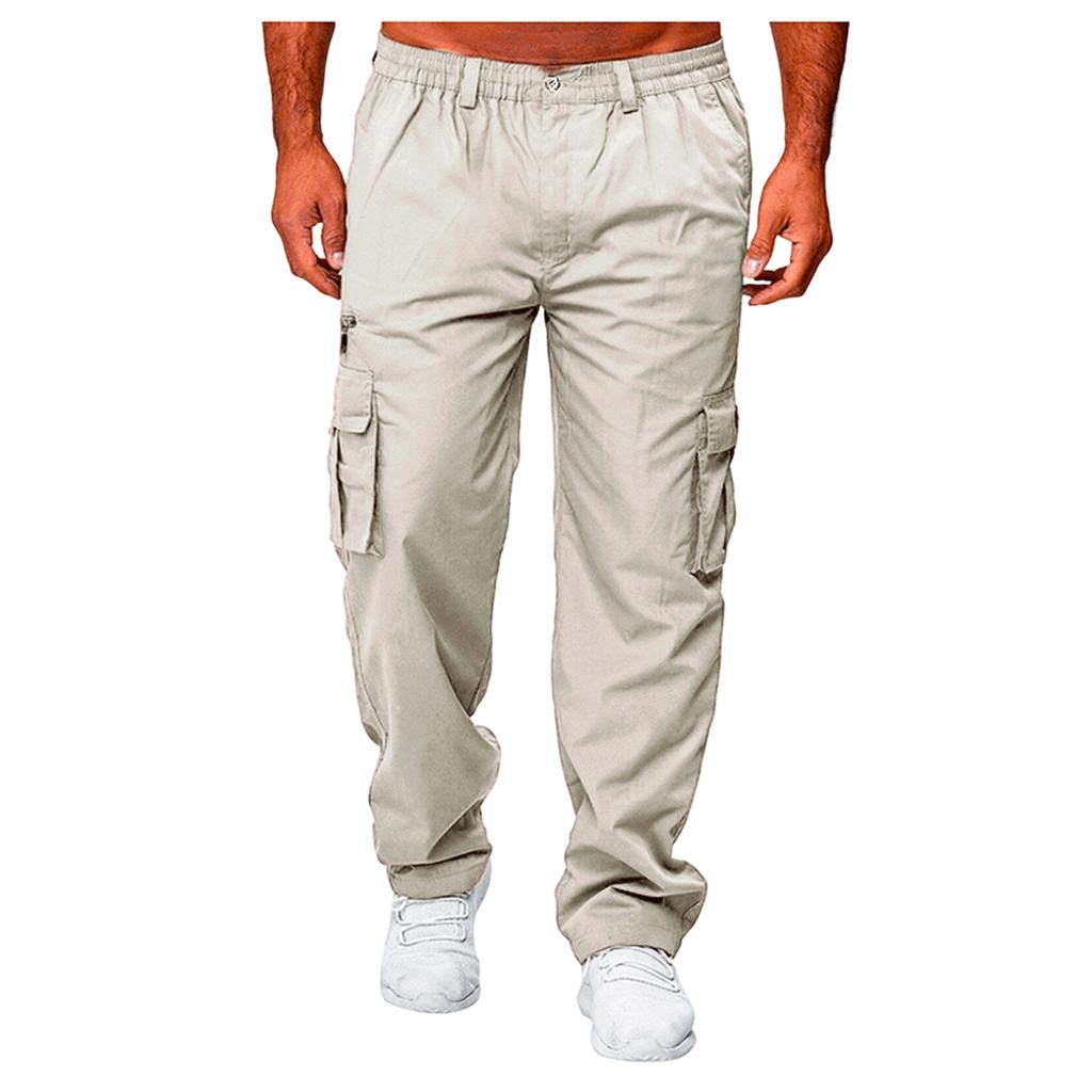 Мужские спортивные брюки, брюки для бега, рабочие брюки с карманами для улицы, повседневные брюки