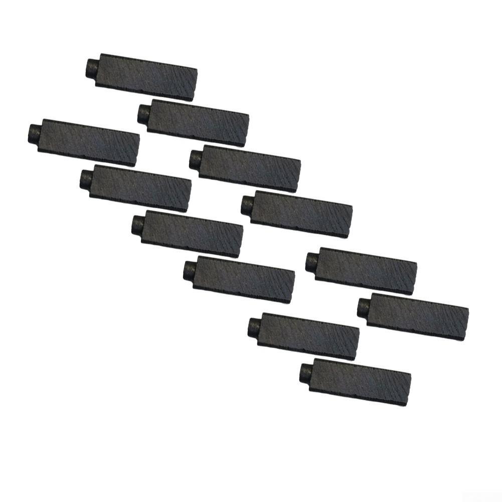 12шт Угольные щетки Садовый инвентарь 4x5,5x17мм Черный