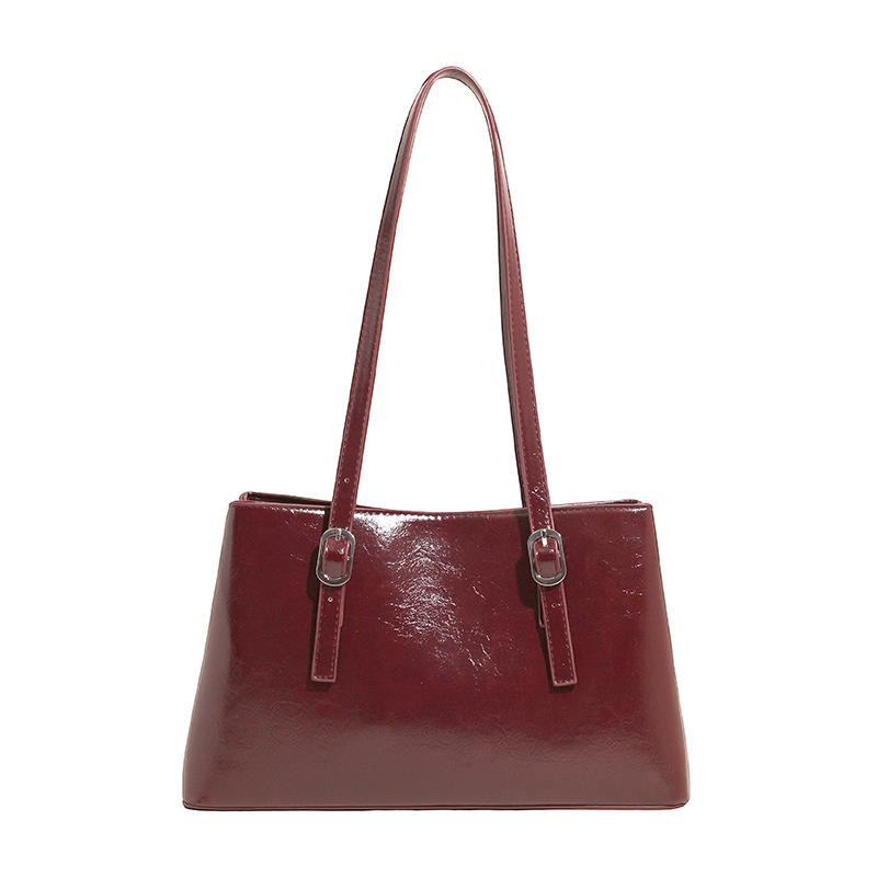 Винтажная сумка-тоут через плечо большой вместимости, женская осенняя новинка, нишевый дизайн, ручная, подмышечная сумка, трендовая женская сумка