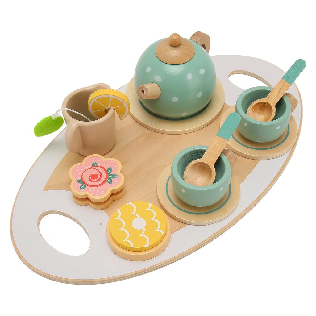 Pretend Play Tea Party Set Interesting Smoother Edges Vivid Details Play Food Accessories for Toys